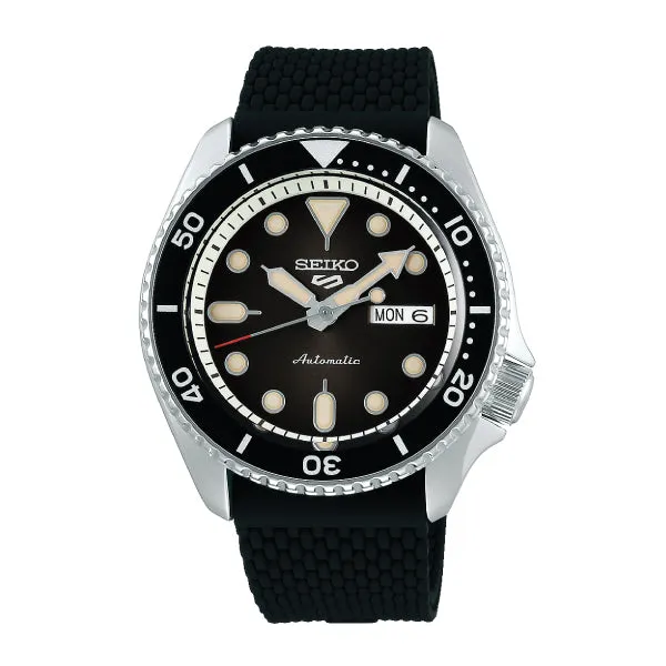 Seiko 5 Sports Automatic Black Silicon Strap Watch SRPD73K2 (LOCAL BUYERS ONLY)