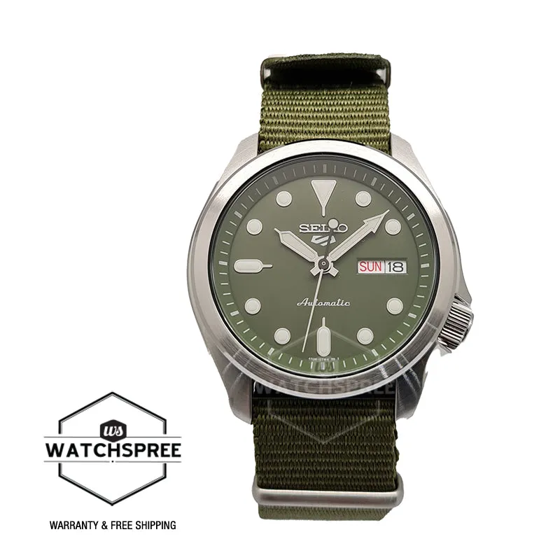 Seiko 5 Sports Automatic Olive Green Nylon Strap Watch SRPE65K1 (LOCAL BUYERS ONLY)