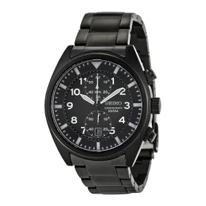 Seiko Black Ion Chronograph Snn233 - Mens Watch