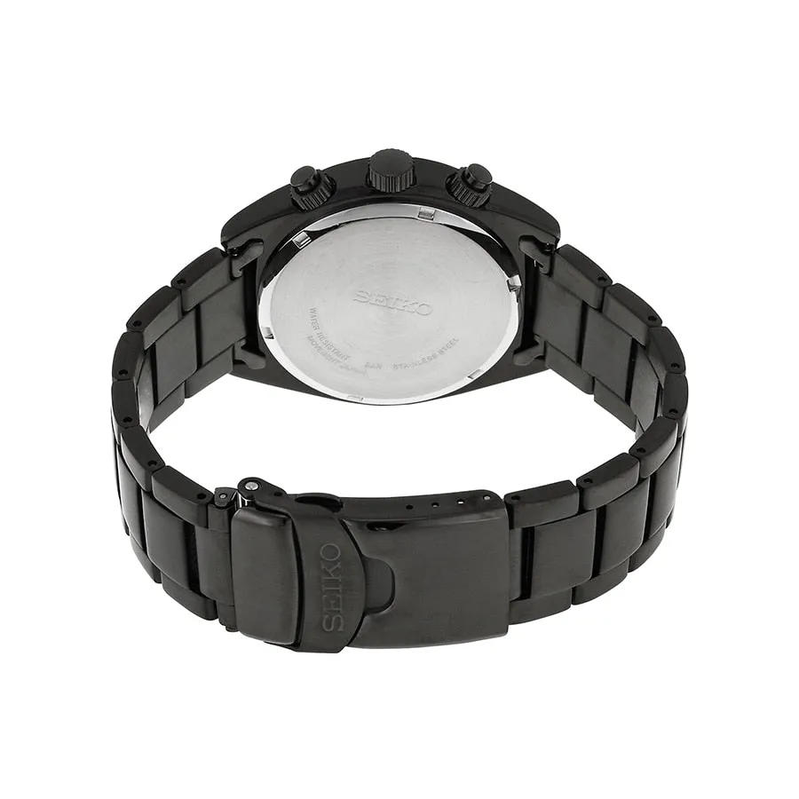 Seiko Black Ion Chronograph Snn233 - Mens Watch