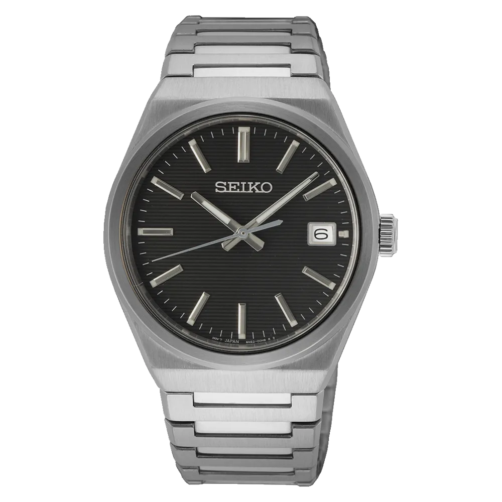 Seiko Conceptual Analogue Black Dial Mens Watch SUR557P