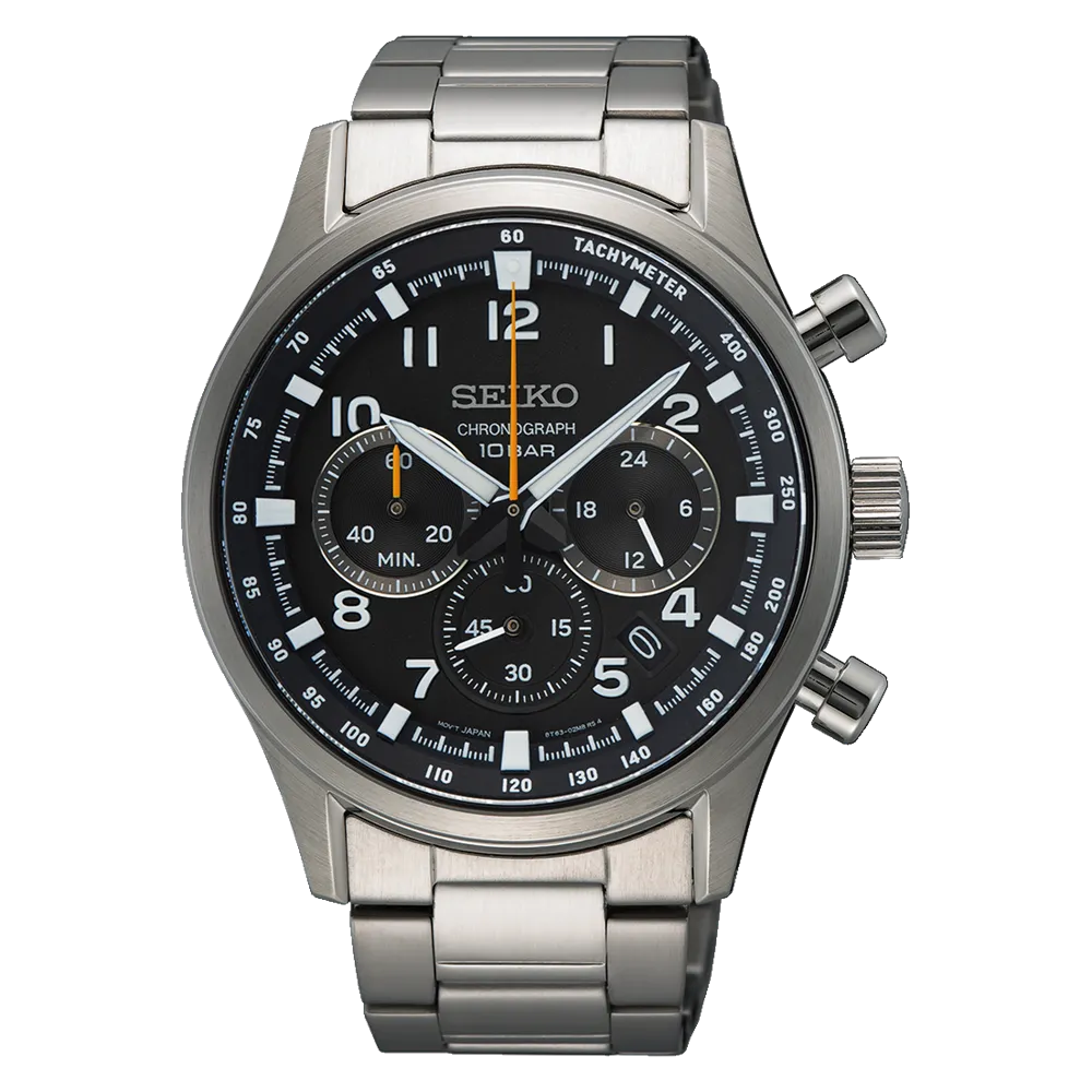 Seiko Conceptual Series Black Dial Stainless Steel Watch SSB447P