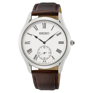Seiko Conceptual Series Leather Band White Dial Men's Watch SRK049P