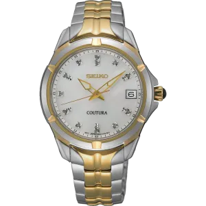 Seiko Coutura Analogue Mother of Pearl Dial Stainless Steel Watch SUR594P