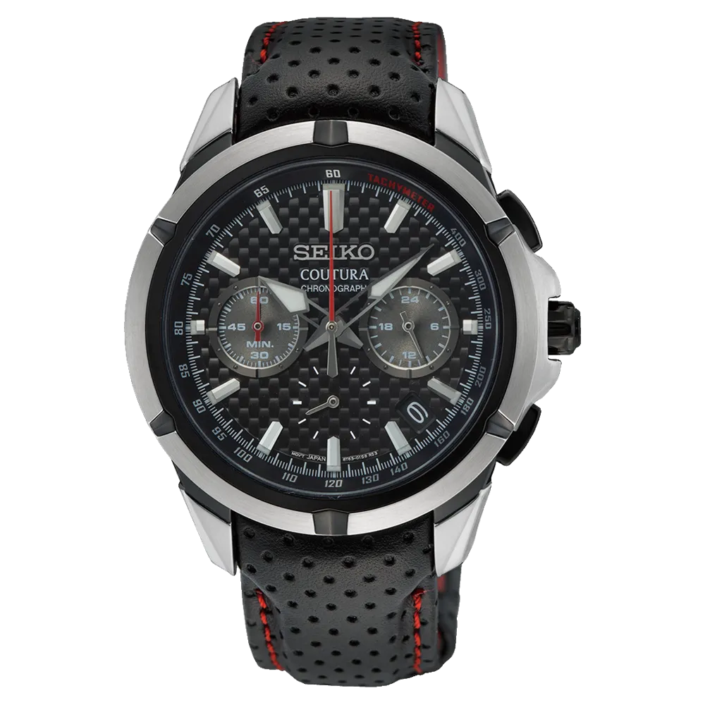 Seiko Coutura Carbon Fibre Dial Chronograph Watch SSB437P