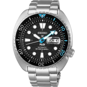 Seiko Men's Automatic Watch - Prospex Padi Power Reserve Black Dial Steel | SRPG19K1