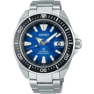 Seiko Men's Automatic Watch - Prospex Save the Ocean Blue Dial SS Bracelet | SRPE33K1