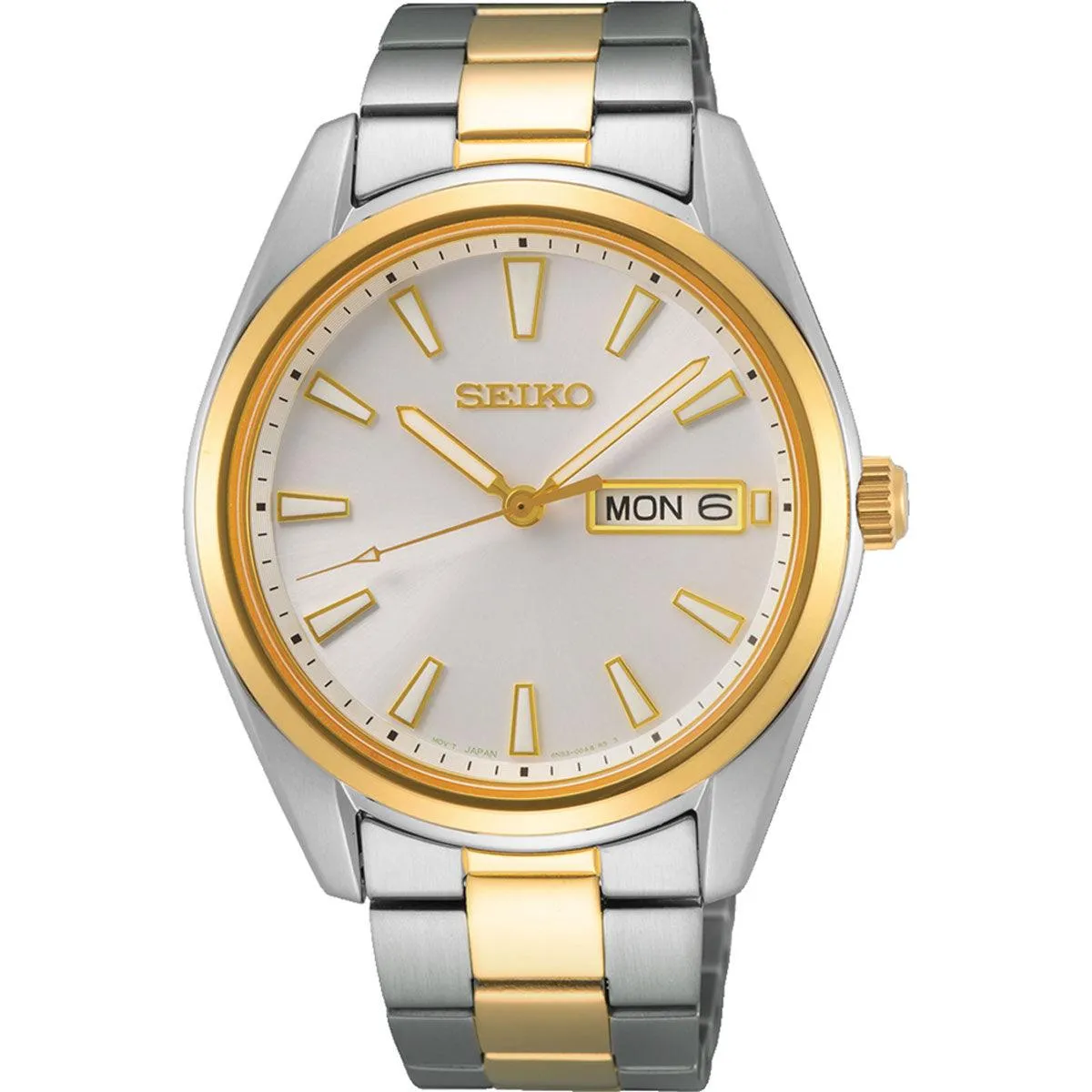 Seiko Men's Quartz Watch - Neo Classic Silver Dial Two Tone Steel Bracelet | SUR446P1