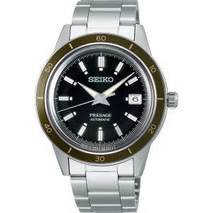 Seiko Presage 60s Black Dial Automatic Watch for Men SRPG07J