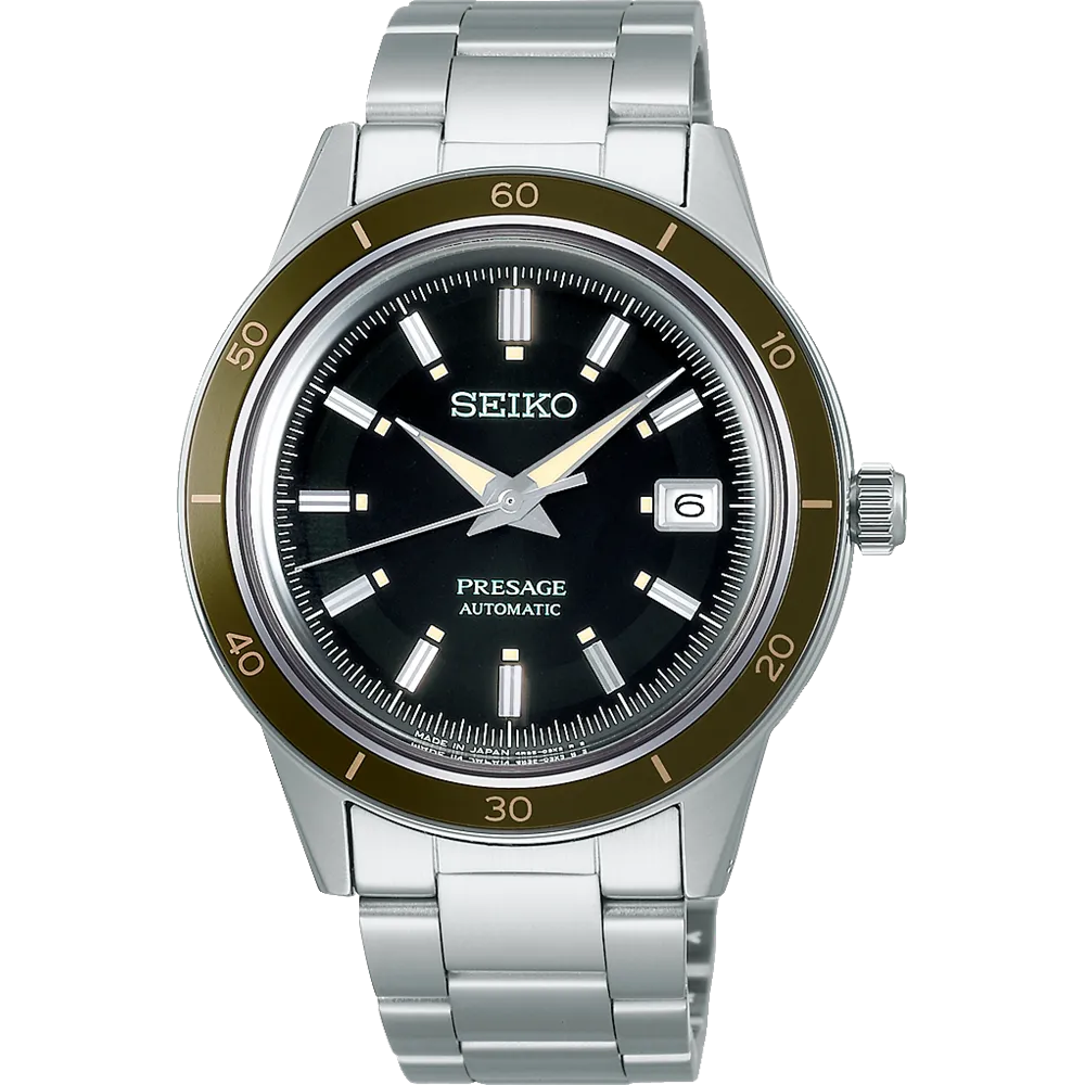 Seiko Presage 60s Black Dial Automatic Watch for Men SRPG07J
