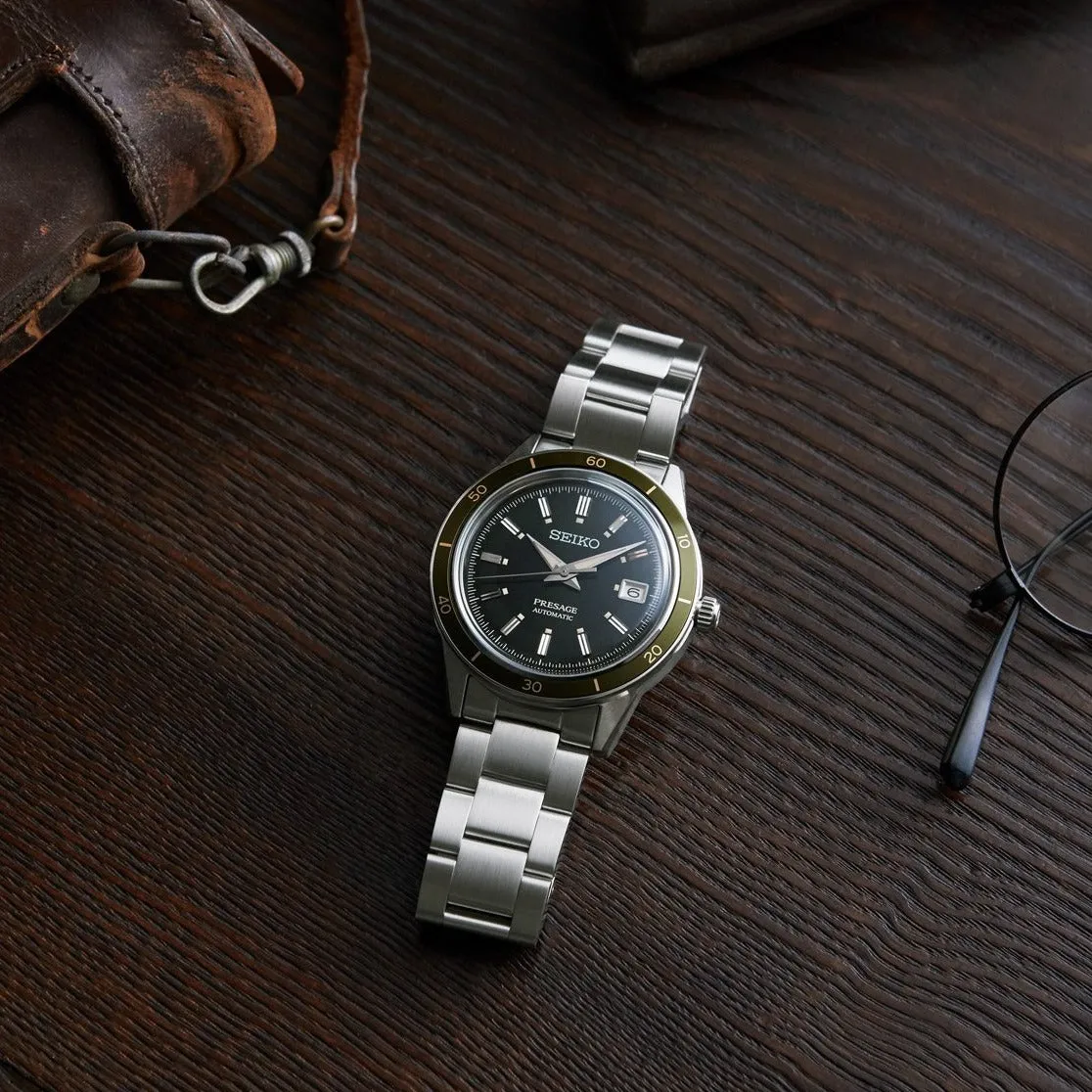 Seiko Presage 60s Black Dial Automatic Watch for Men SRPG07J