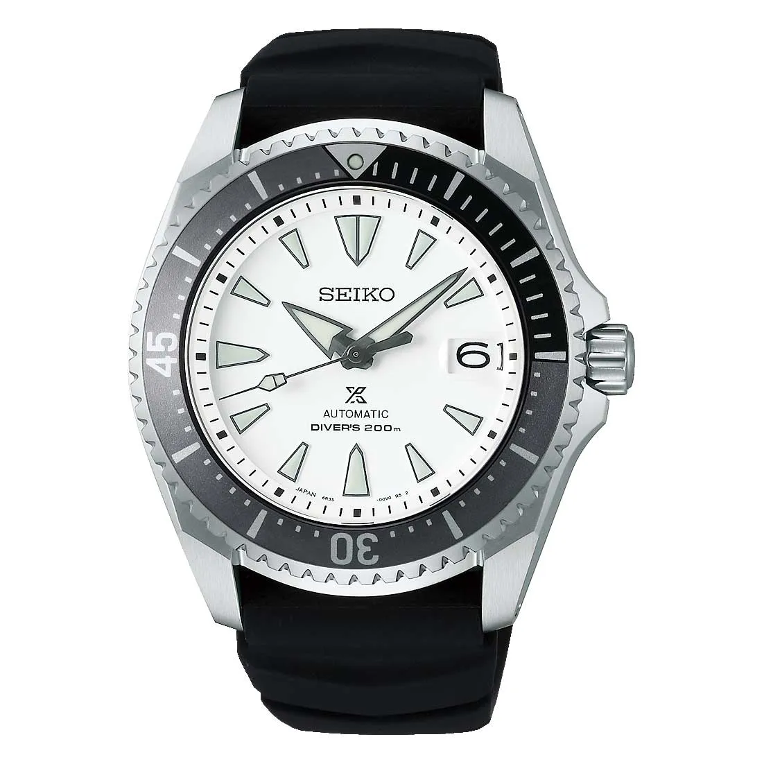 Seiko Prospex (Japan Made) Shogun Titanium Automatic Diver's Black Silicone Strap Watch SPB191J1