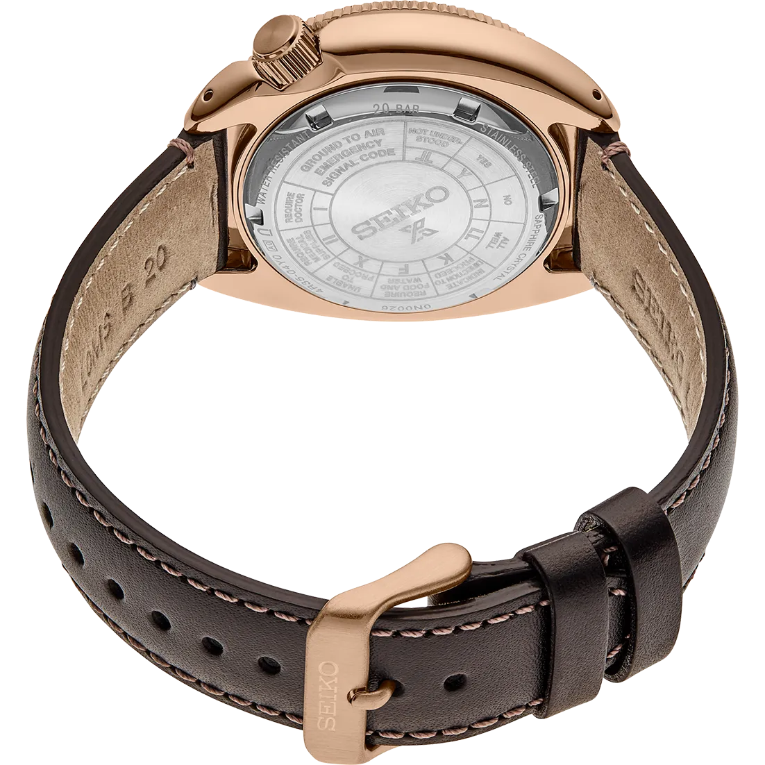 Seiko Prospex Land Tortoise Brown Leather Watch SRPG18K