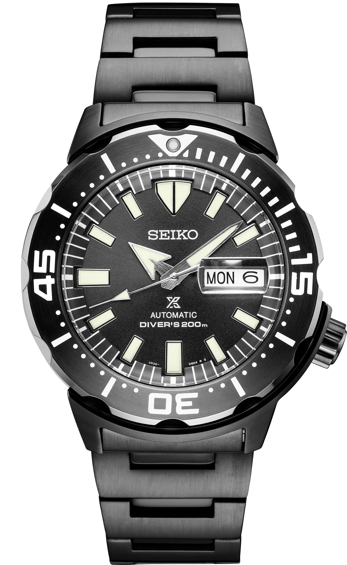 Seiko Prospex Monster All Black Automatic Divers Watch SRPD29P