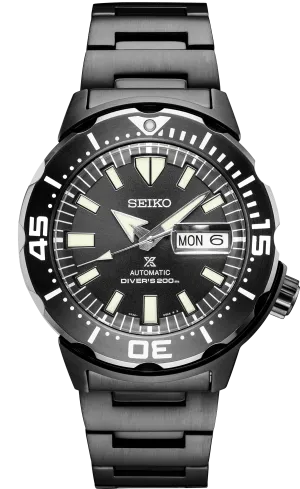 Seiko Prospex Monster All Black Automatic Divers Watch SRPD29P