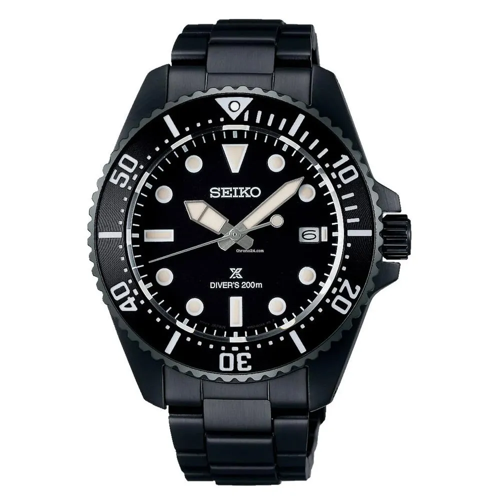 Seiko Prospex Solar Diver's Black Stainless Steel Band Watch SNE599P1 (LOCAL BUYERS ONLY)