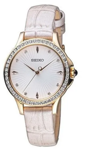 Seiko Quartz Srz490P Ladies Gold Tone Watch