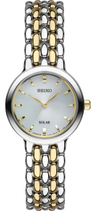 Seiko Two Tone Solar Womens Watch SUP349