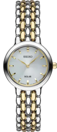 Seiko Two Tone Solar Womens Watch SUP349