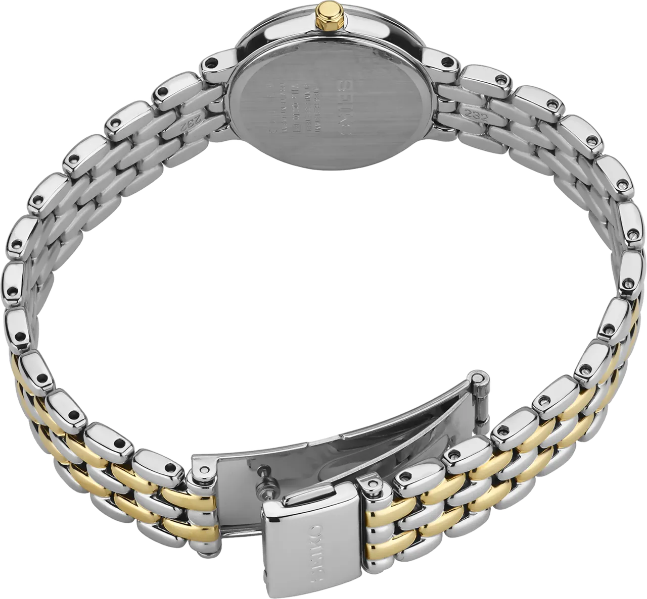Seiko Two Tone Solar Womens Watch SUP349