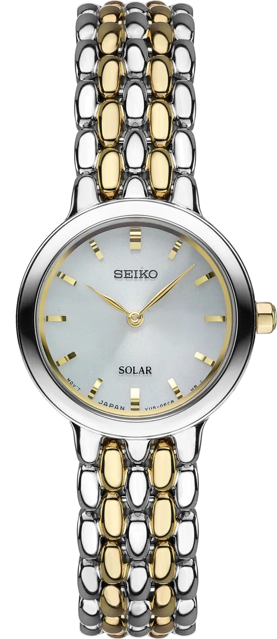 Seiko Two Tone Solar Womens Watch SUP349
