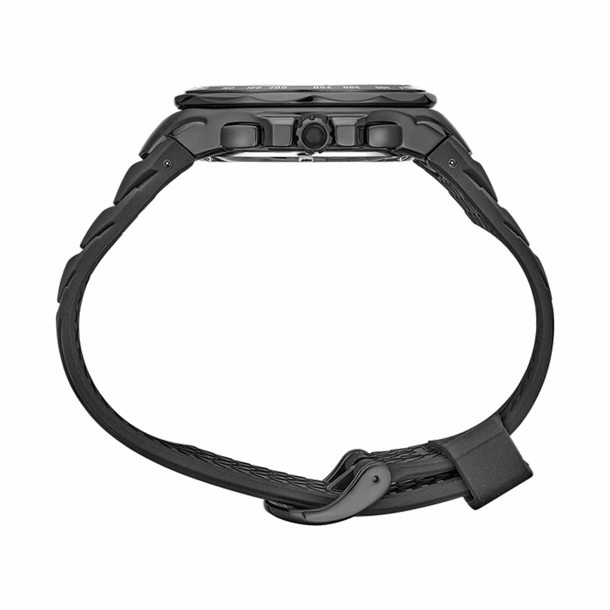 Seiko Men's Chronograph Watch - Coutura Black Case Silicone Strap | SSC811P9