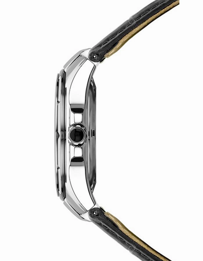 Seiko Mens Coutura Open Heart Automatic - Stainless - Black Leather Strap - 100m