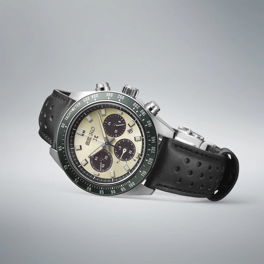 Seiko Prospex Solar-Powered Speedtimer on Leather SSC943P