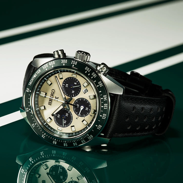 Seiko Prospex Solar-Powered Speedtimer on Leather SSC943P