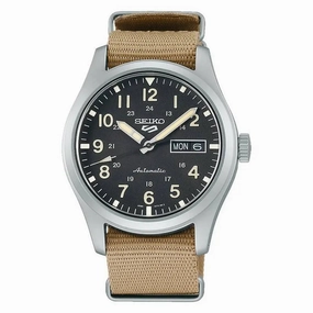 Seiko SRPG35K1 Black Dial Automatic Movement Nylon Strap Men's Watch