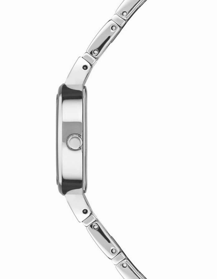 Seiko Womens Solar Diamond Watch - Black Dial - Stainless Steel