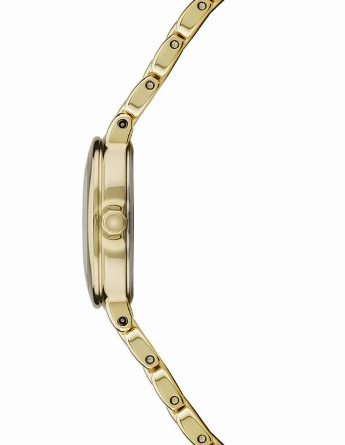 Seiko Womens Solar Dress Watch - Gold-Tone - Champagne Dial - Power Reserve