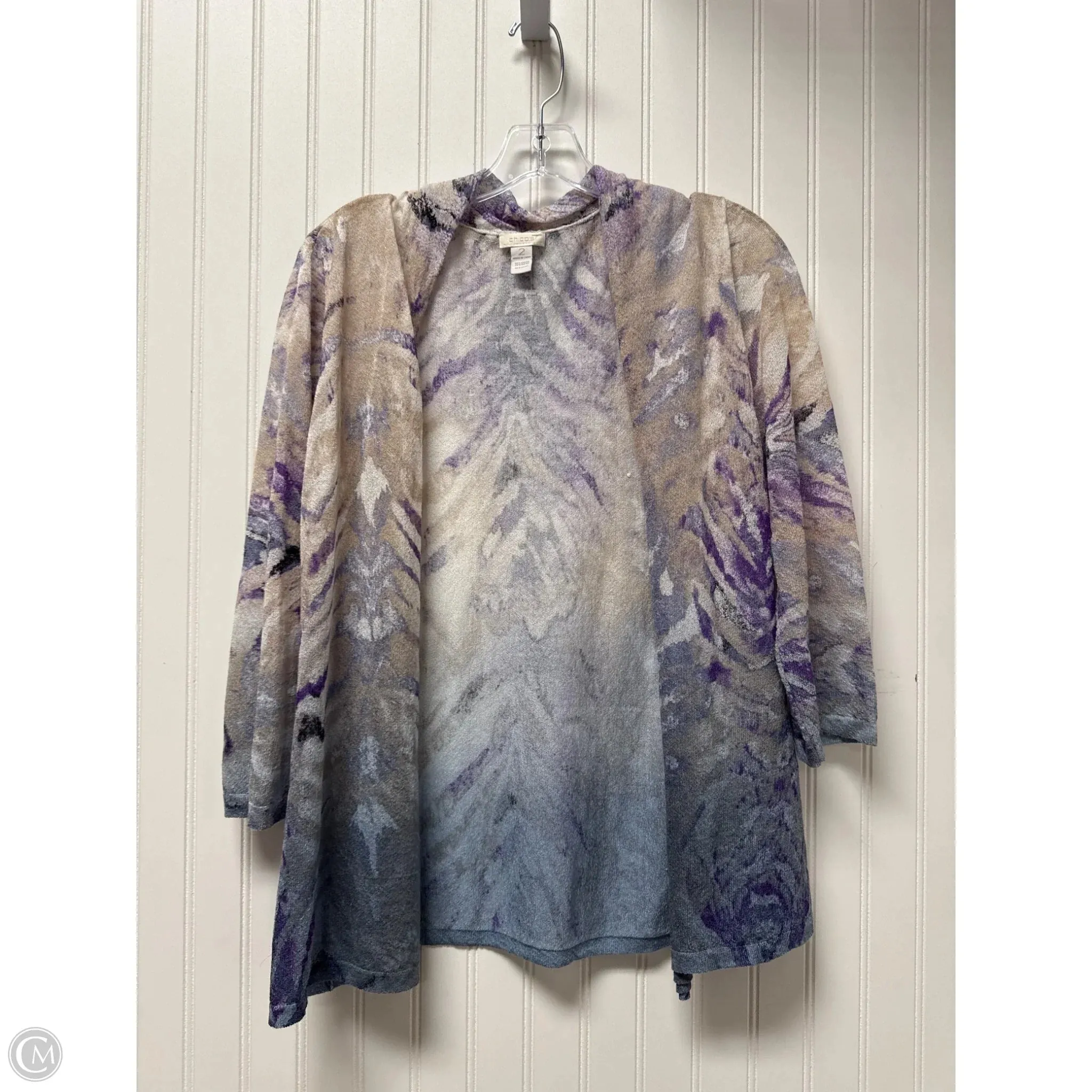 Shawl By Chicos In Tie Dye Print, Size: L chicos