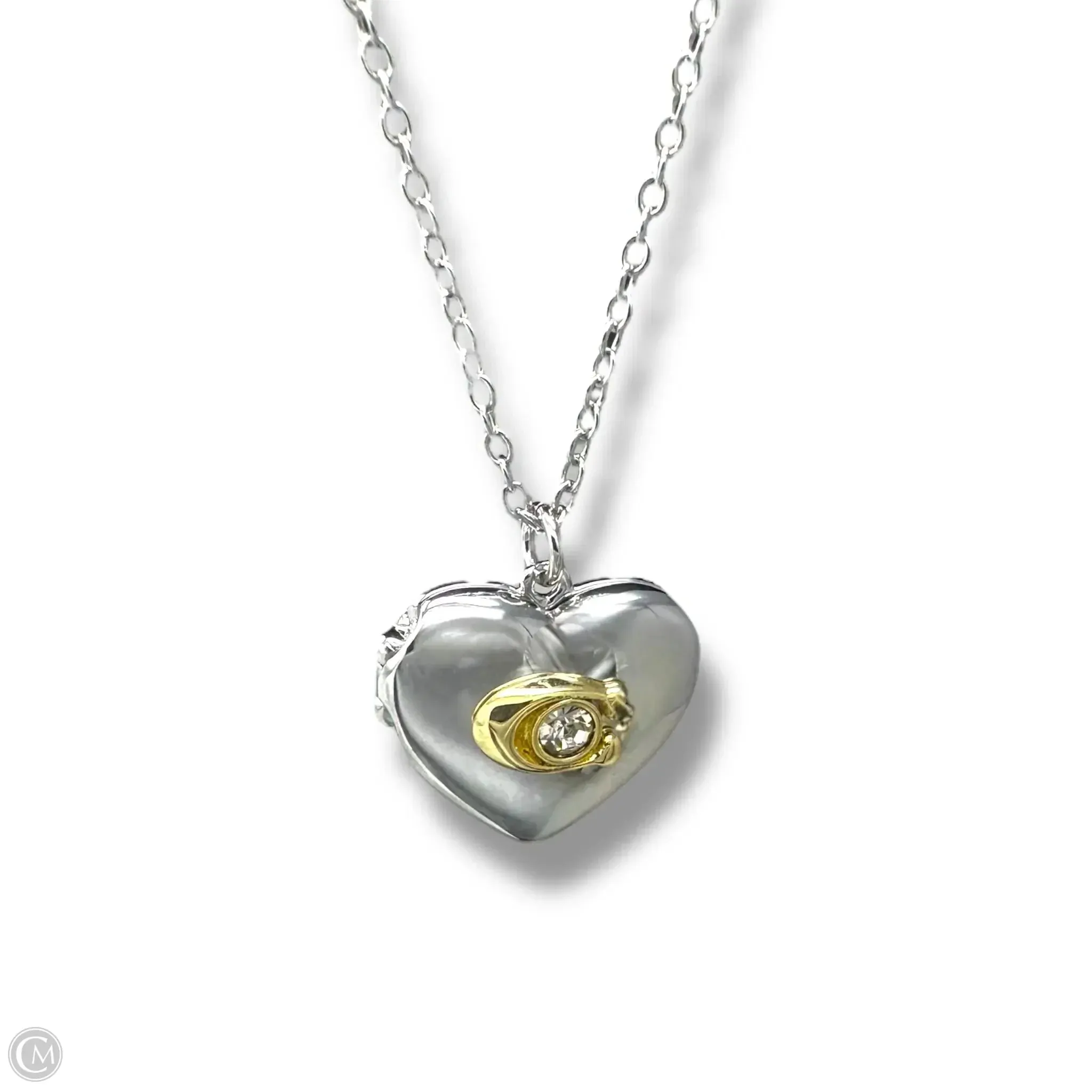 Signature Heart Locket Necklace Designer By Coach coach