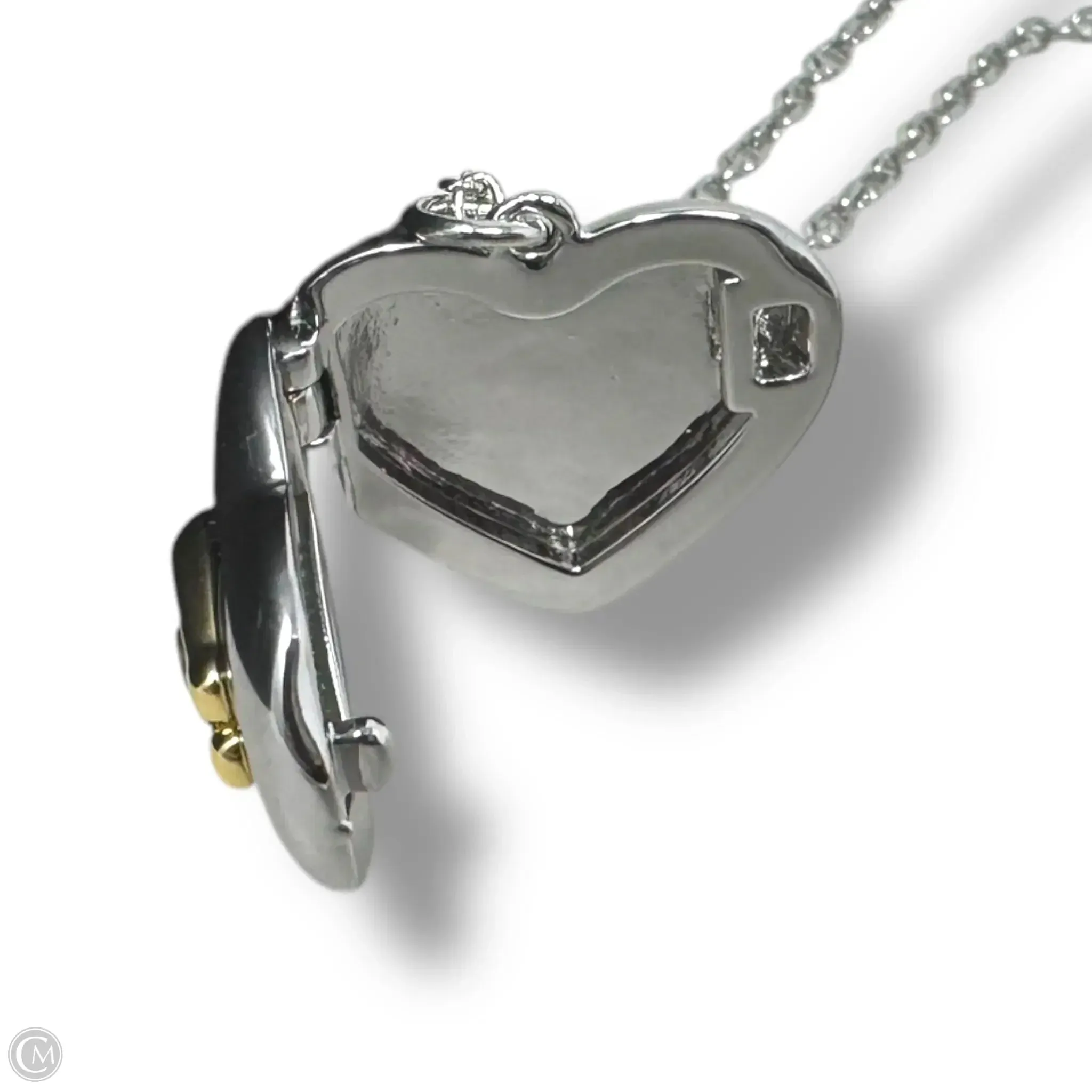 Signature Heart Locket Necklace Designer By Coach coach