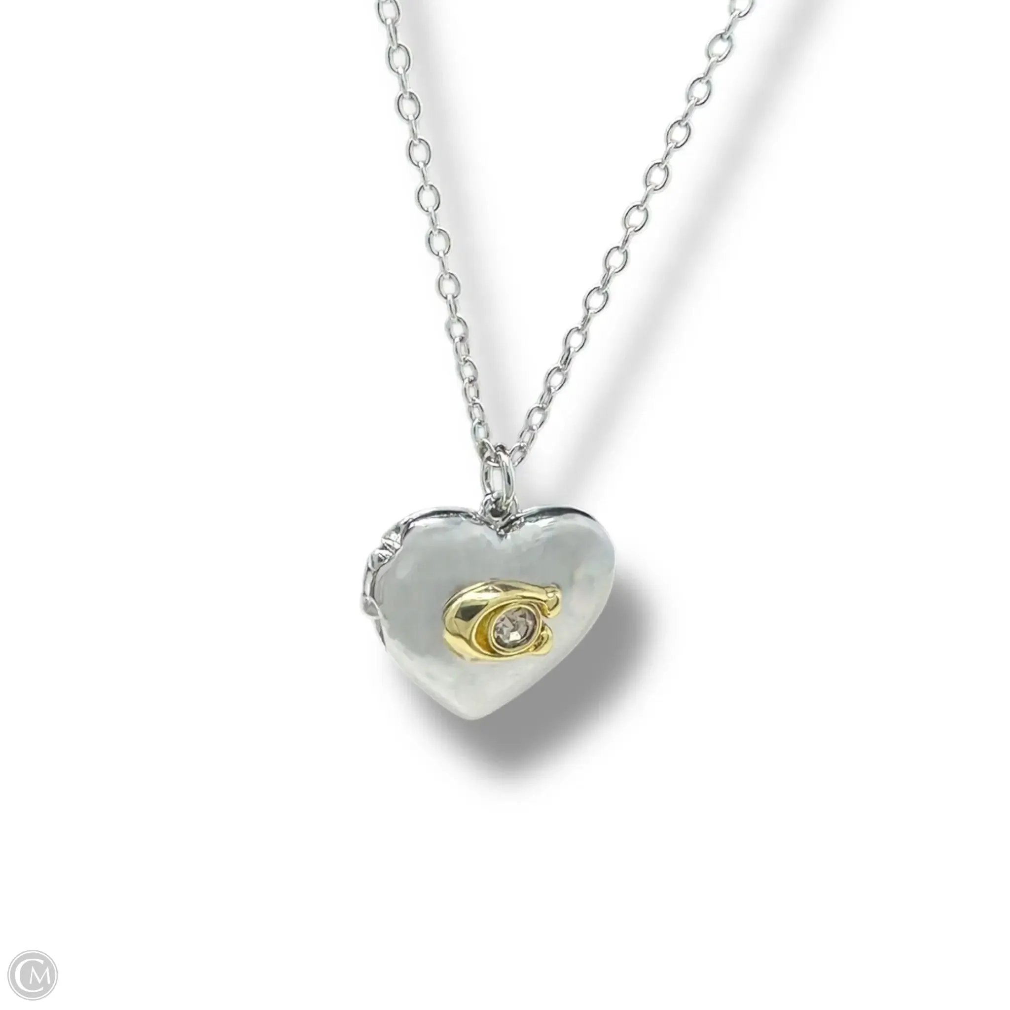 Signature Heart Locket Necklace Designer By Coach coach