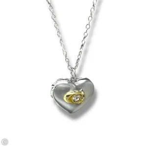 Signature Heart Locket Necklace Designer By Coach coach