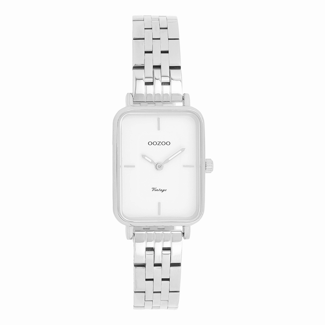 Silver coloured OOZOO watch with stainless steel bracelet - C20416