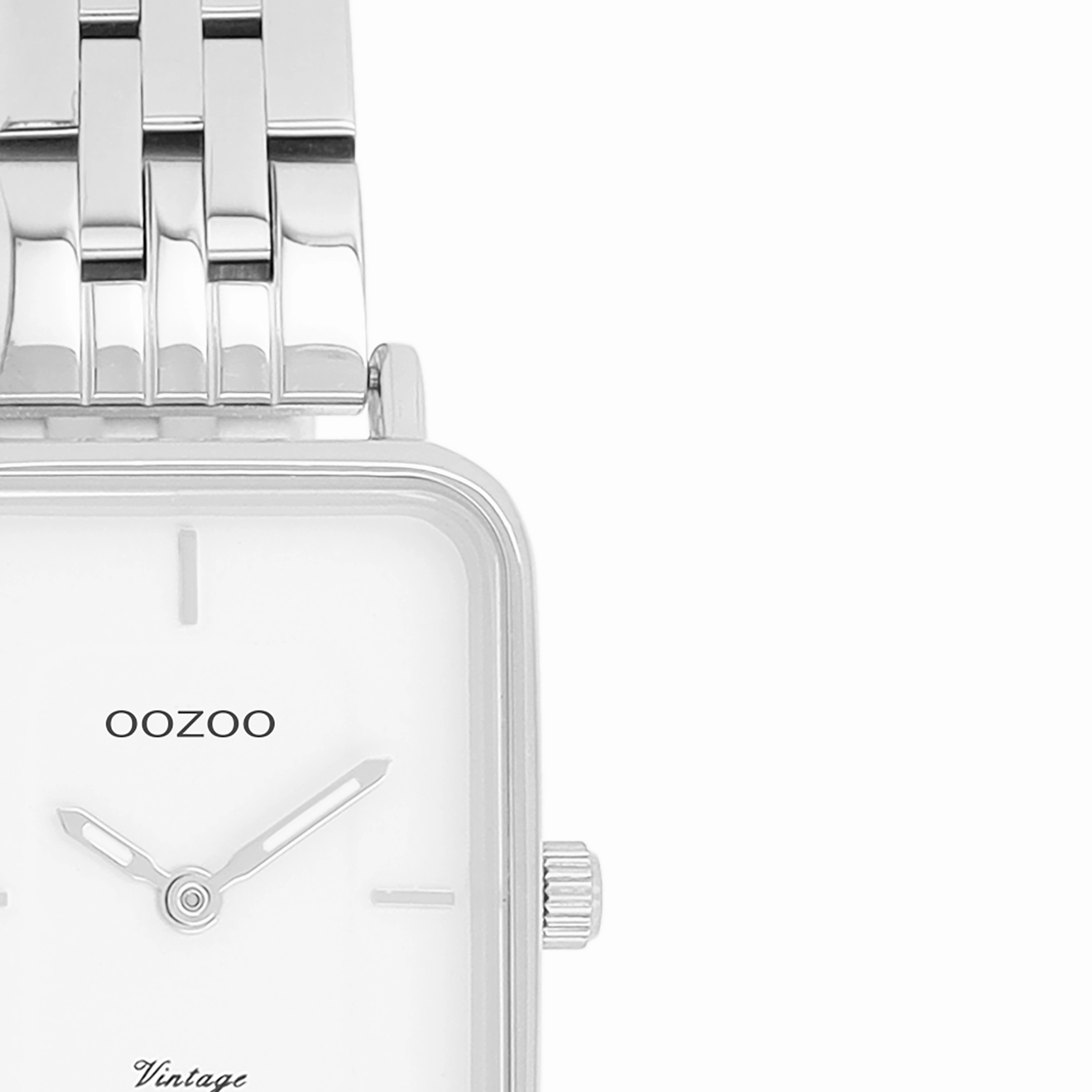 Silver coloured OOZOO watch with stainless steel bracelet - C20416