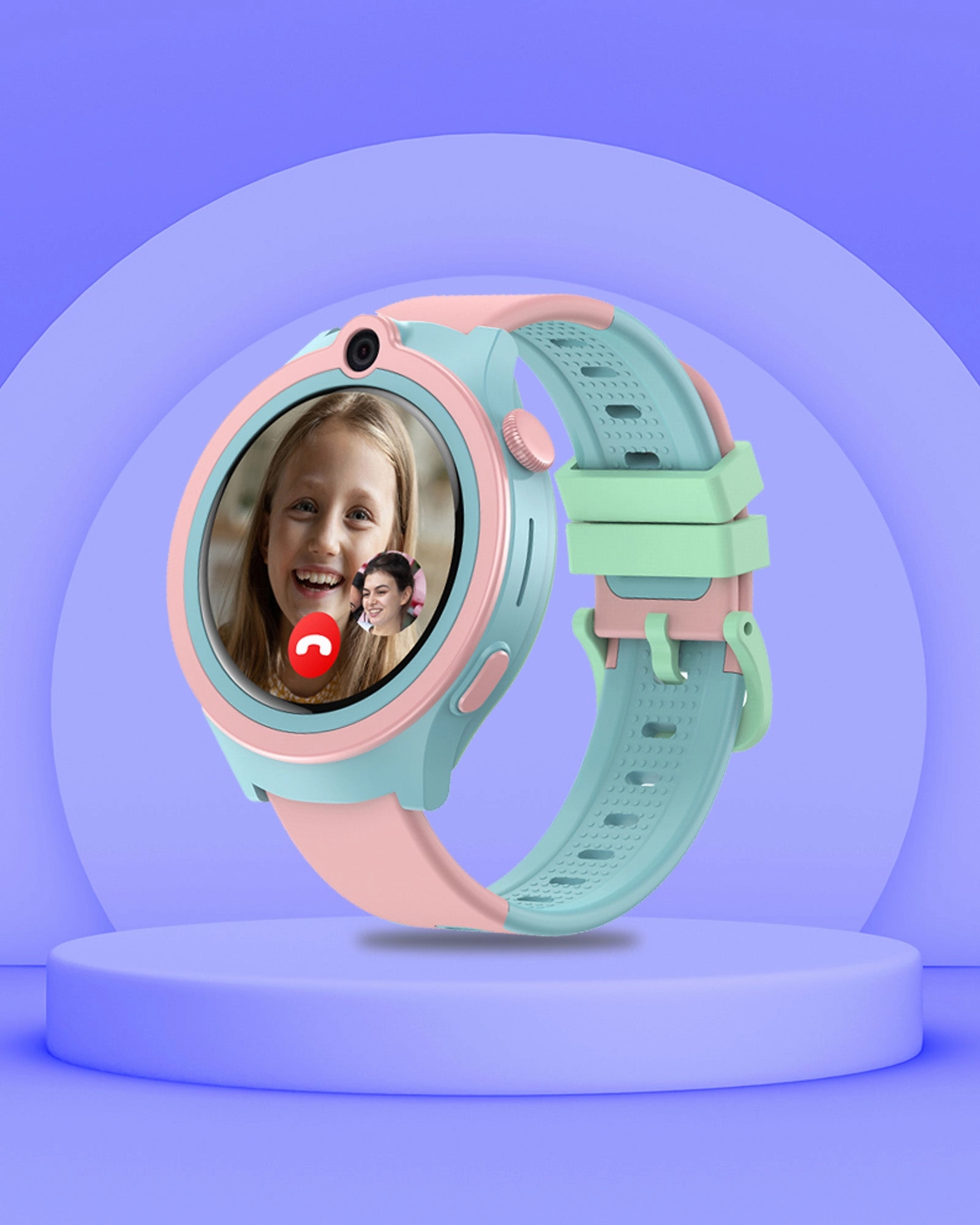Spiky Cacus 4g Video & Voice Calling Smartwatch with GPS  - Purple