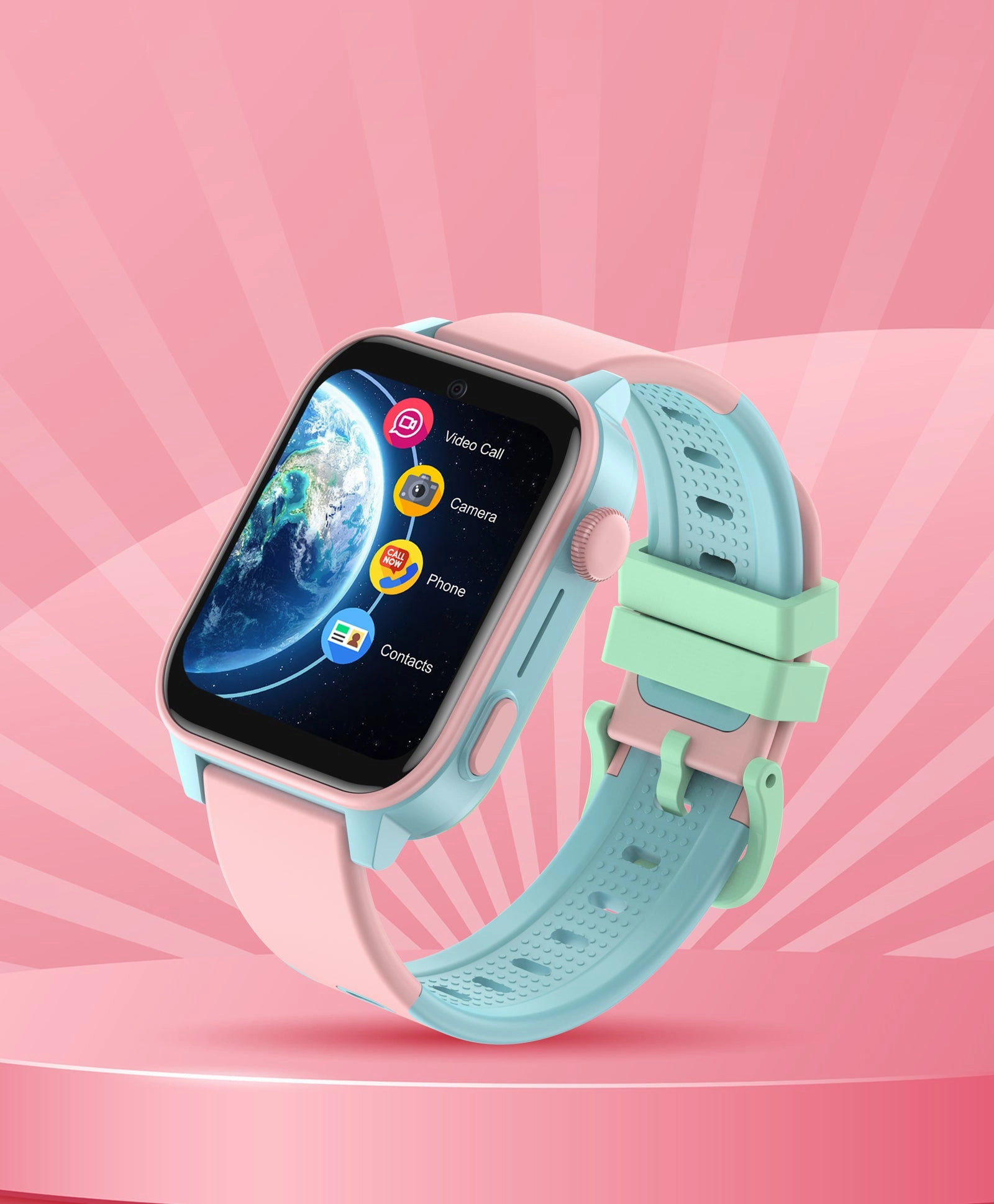 Spiky GNOME 4g Video & Voice Calling Smartwatch with - Blue