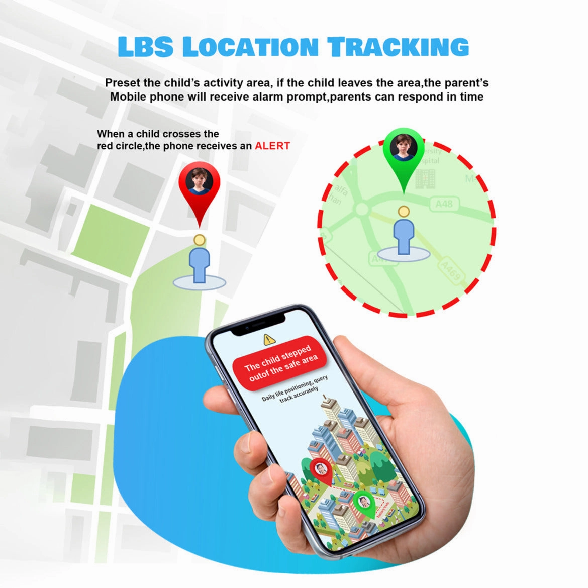 Spiky Gremlin Calling SOS Cameras Multifunction LBS location Tracking Smartwatch - Pink