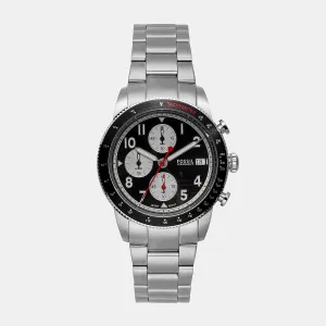 Sport Tourer Men Quartz Black Dial Chronograph Stainless Steel Watch FS6045