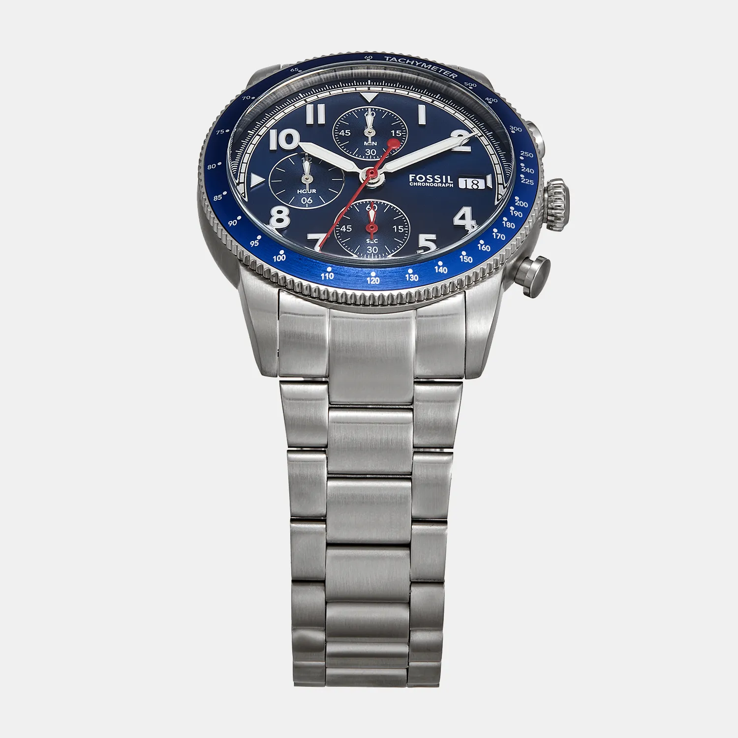 Sport Tourer Men Quartz Blue Dial Chronograph Stainless Steel Watch FS6047