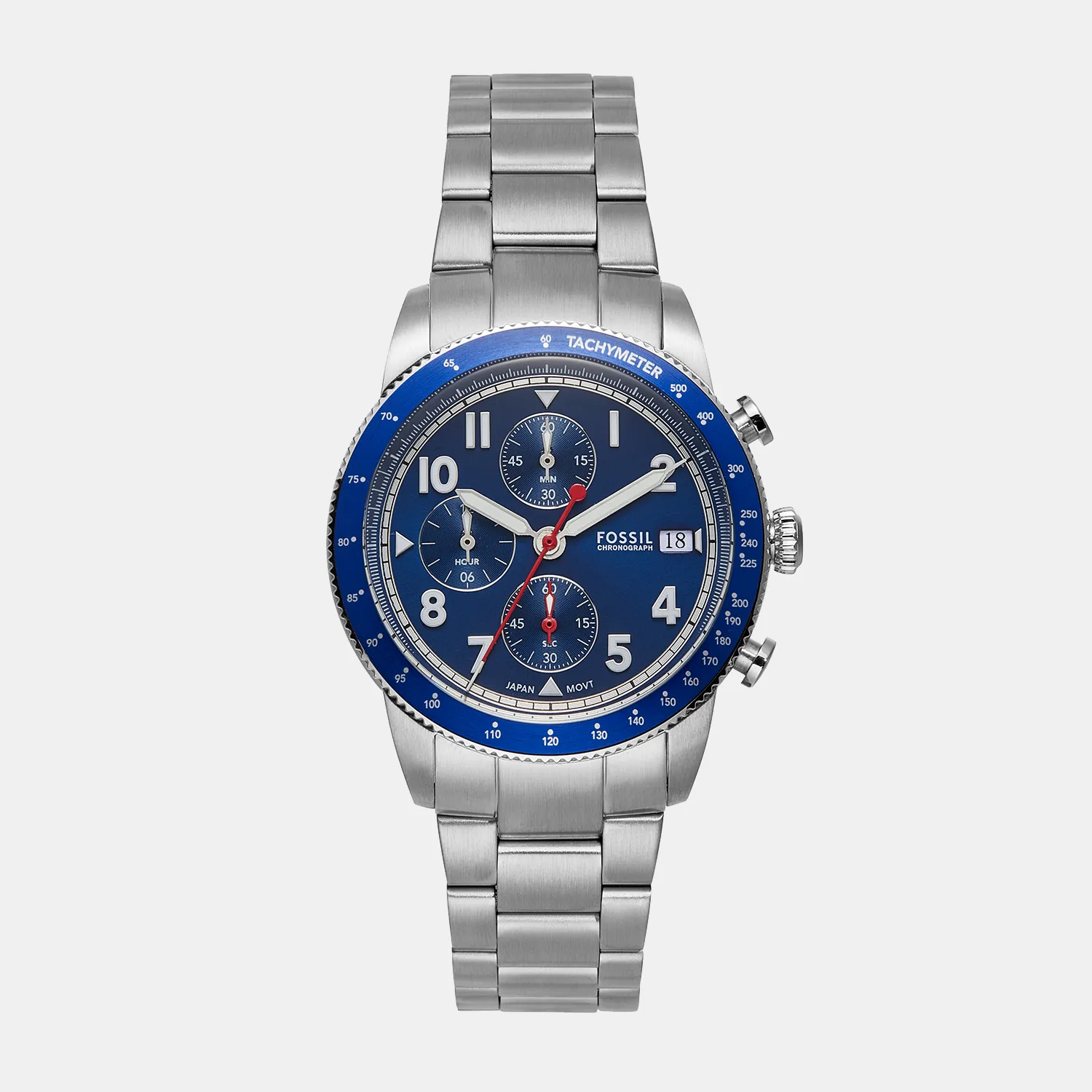 Sport Tourer Men Quartz Blue Dial Chronograph Stainless Steel Watch FS6047