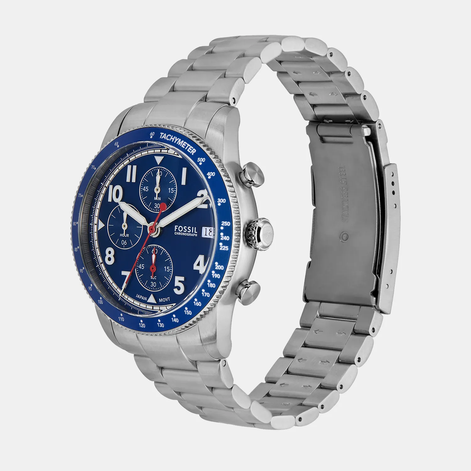 Sport Tourer Men Quartz Blue Dial Chronograph Stainless Steel Watch FS6047