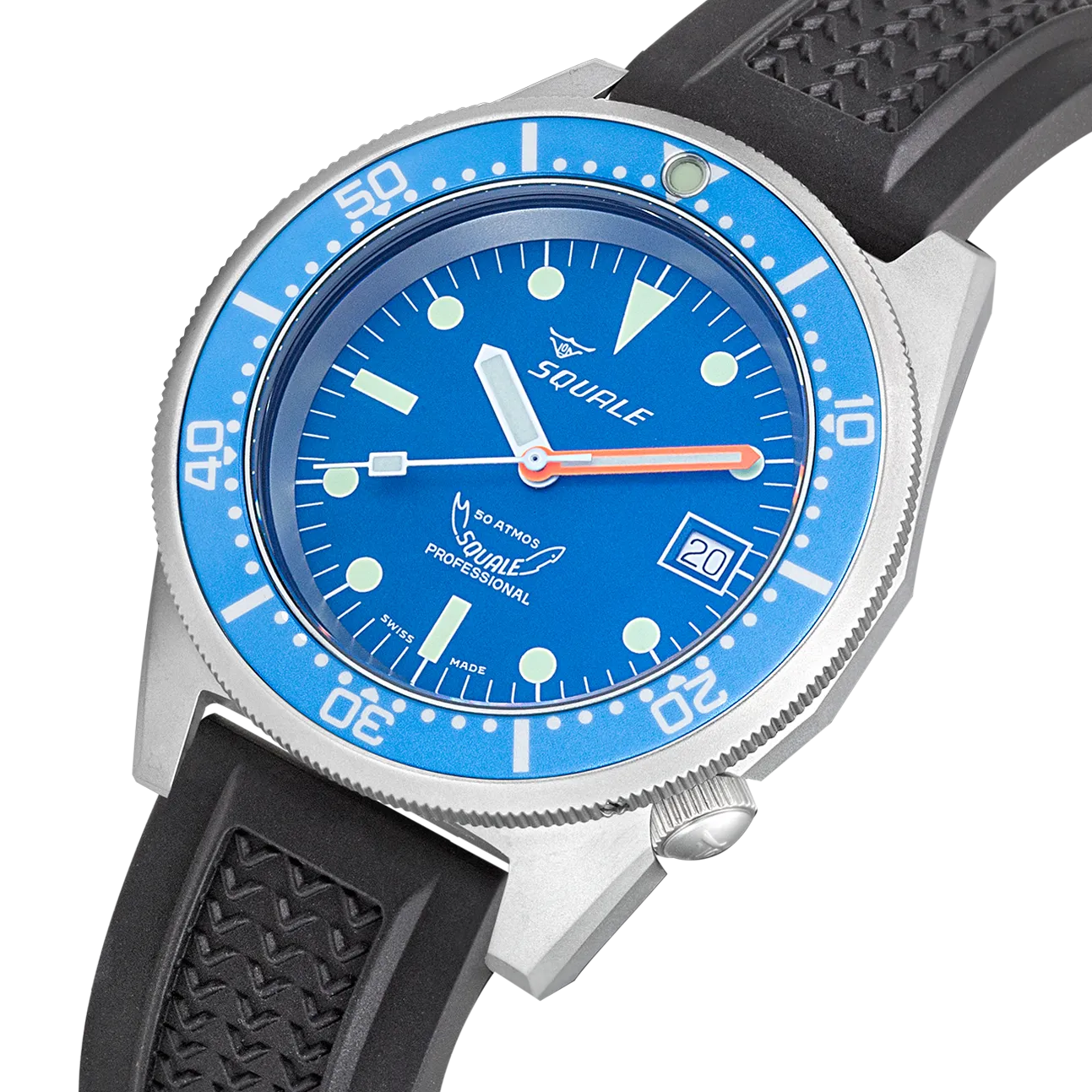 Squale 1521 Blue Blasted Rubber Watch