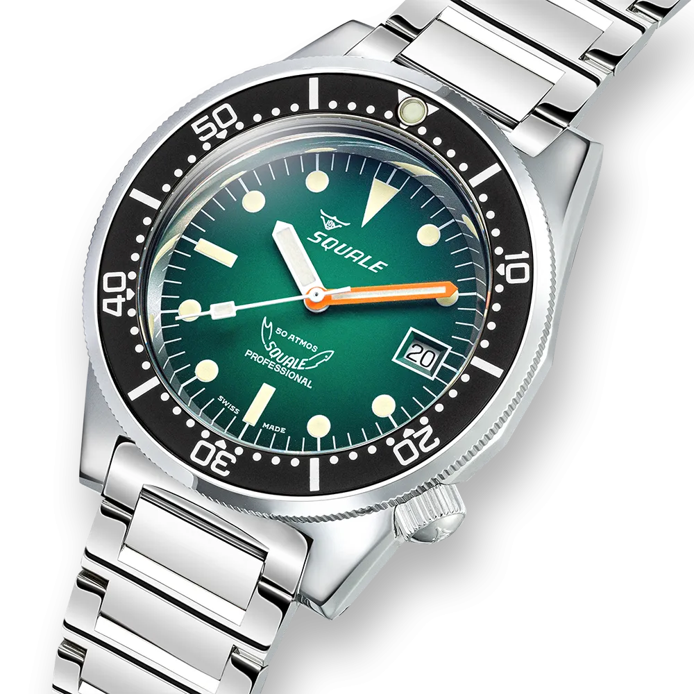 Squale 1521 Green Ray Bracelet Watch