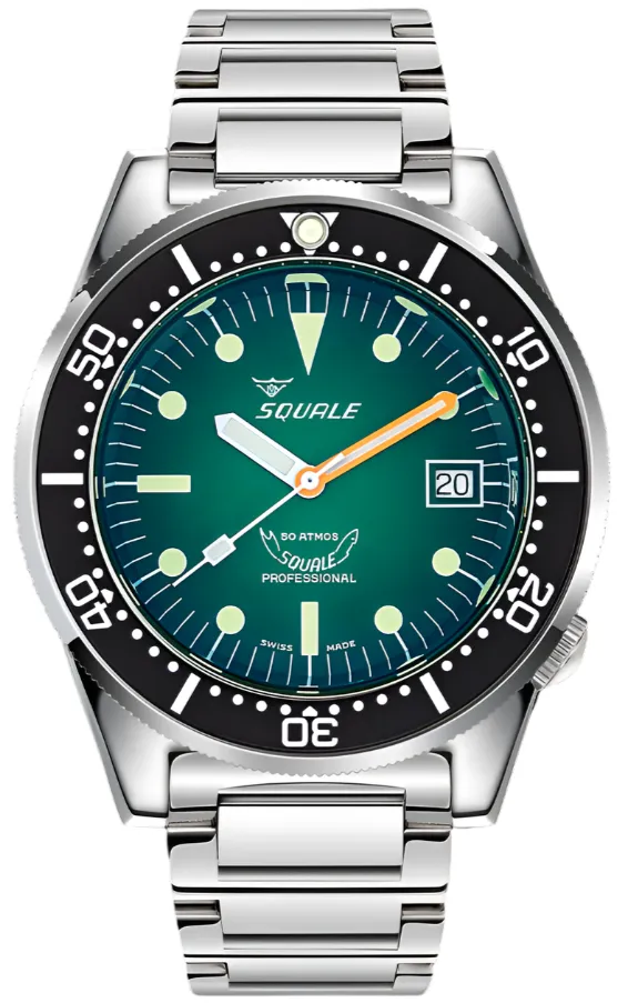 Squale 1521 Green Ray Bracelet Watch