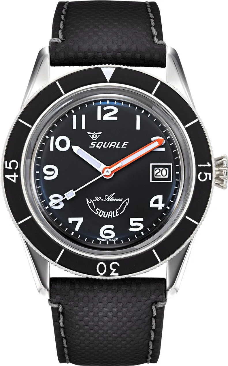 Squale SUB-39 Black Arabic Watch
